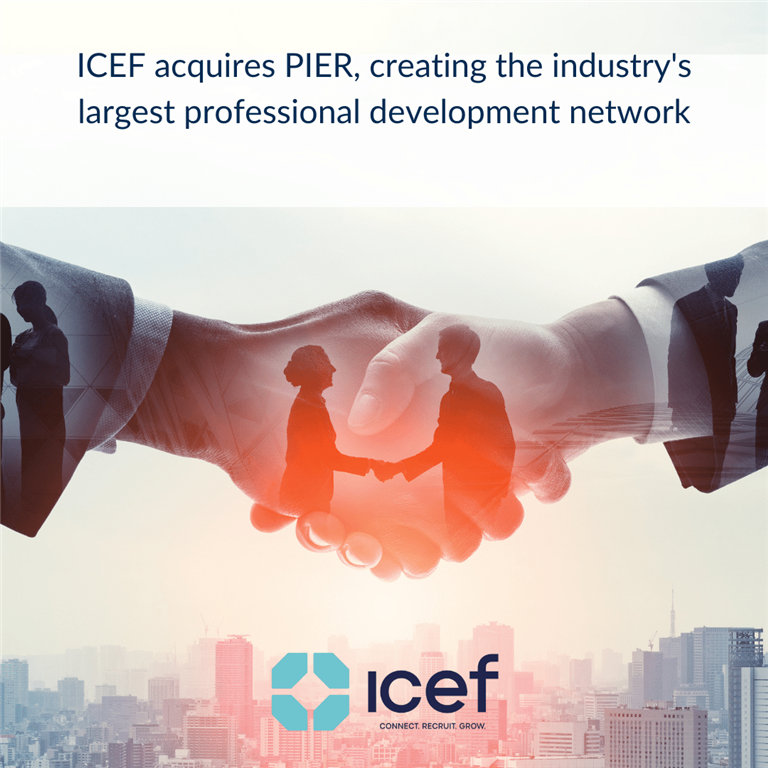 ICEF acquires PIER, creating the industry's largest professional development network