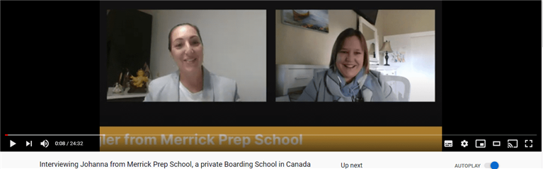 Live Broadcast with Merrick Prep School in Canada