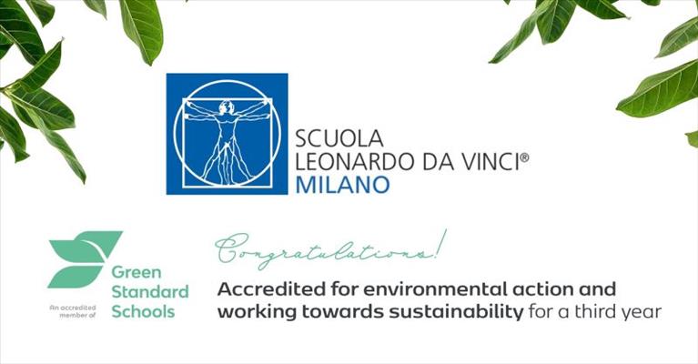 Scuola Leonardo da Vinci Milano achieve Green Standard Schools accreditation for 3rd time